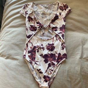 Free People Floral body suit